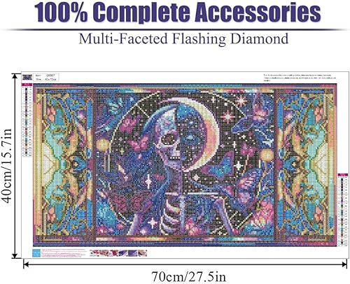 Miniatura 9 de pchmcu Pintura de diamante 5D Luna, kits de pintura de diamantes grandes para adultos, arte y manualidades con diamantes de imitación de cristal de