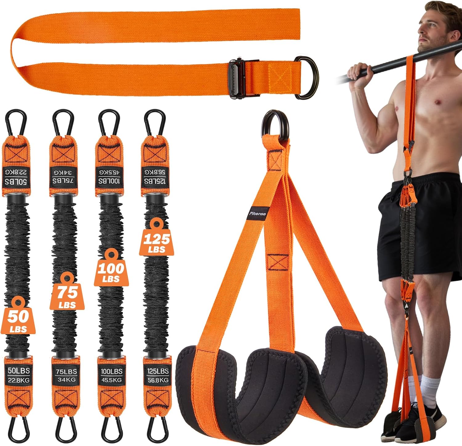 Fasce di assistenza per pull up 50-350 libbre, fascia per allenamento per trazioni pesanti con poggiapiedi, fascia di resistenza per fasce per trazioni, attrezzatura per l'allenamento di forza trazione, regolabile in altezza