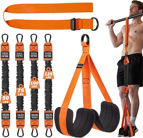 Pull Up Assistance Bands 50-350lbs, Heavy Duty Pull Up Workout Band with Feet Rest, Resistance Band for Pull Up Bar Bands, Pull Up Assist Band