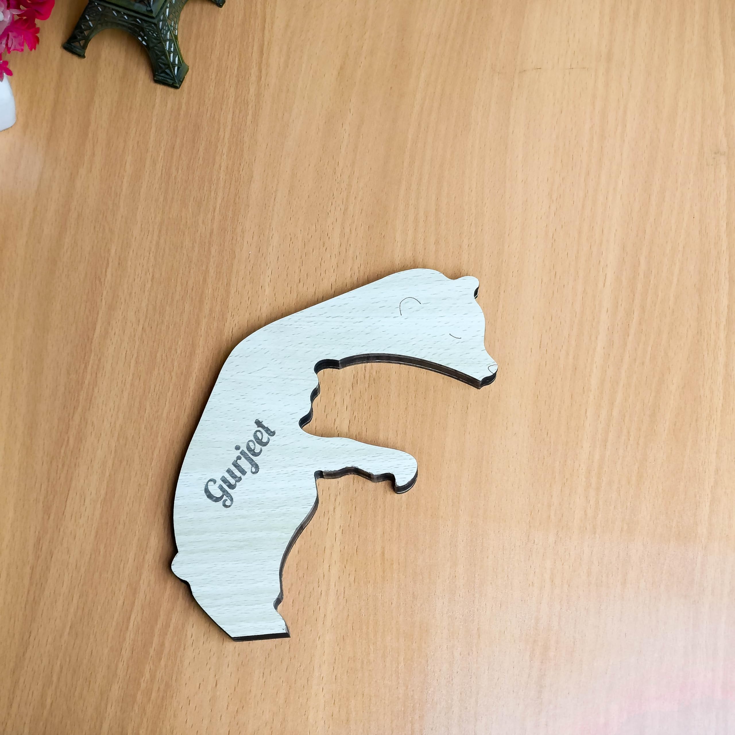 WEHATKE Kids Customized Personalized Teddy Bear Puzzle Table -Top With Family Name | Gift For Family 2