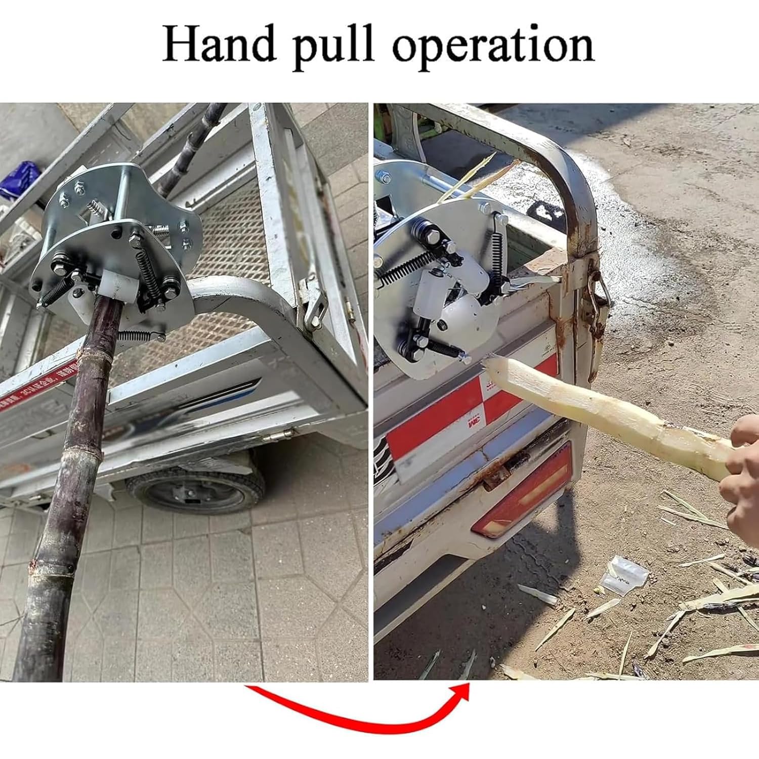 Pelapatate manuale per canna da zucchero, morsetto a molla regolabile, pelapatate portatile, per casa, bancarelle di frutta, supermercato