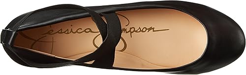 Miniatura 5 de Jessica Simpson Mandayss Women's Pull-On Criss-Cross Ankle Ballet Flats Shoes