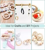 Vista 6 de Mr. Pen Birch Wooden Rings, 2.7", 10 Pack, Wooden Rings for Crafts