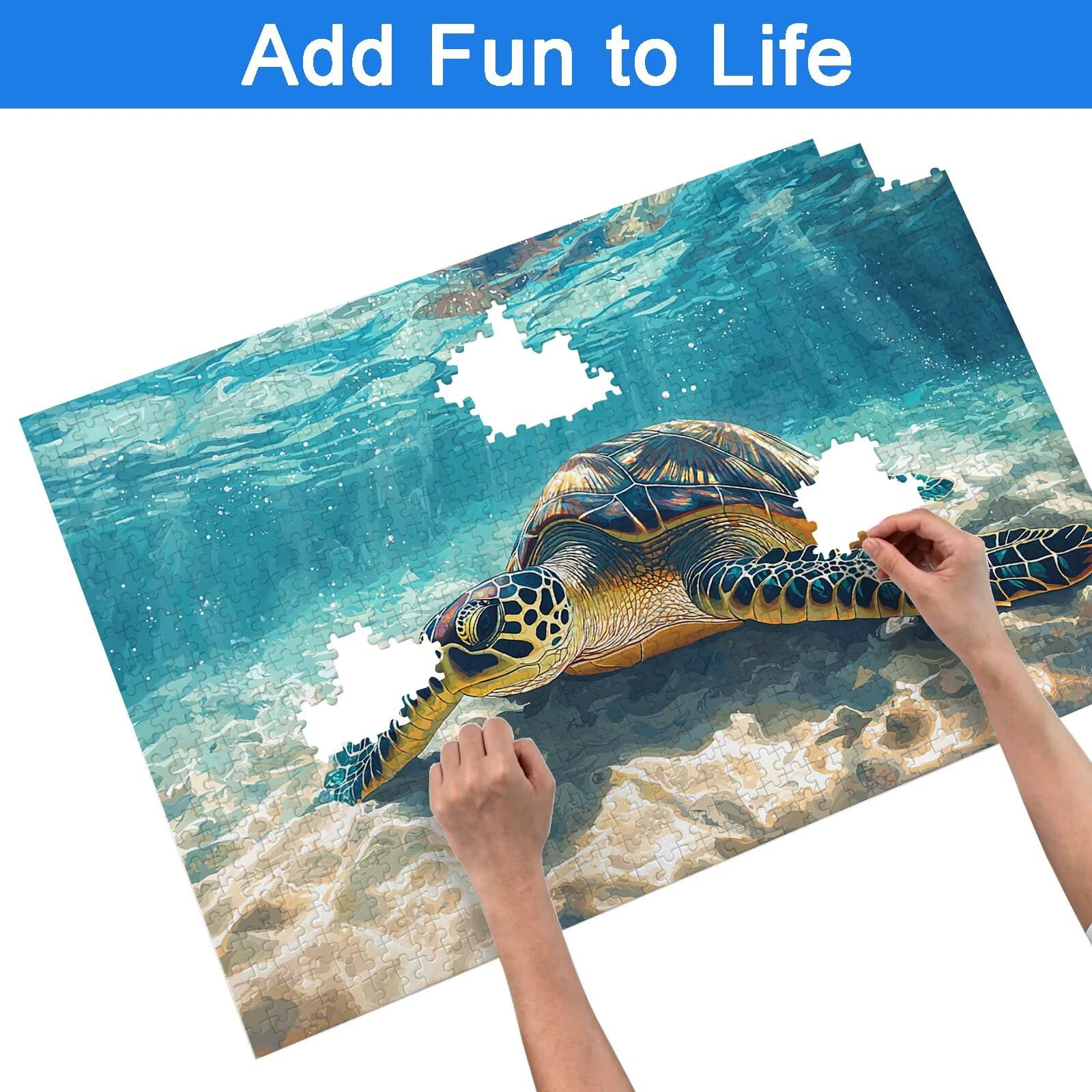 Puzzle 2000 Teile, Schildkröte Puzzle 2000 Teile Erwachsene, Klassische Puzzles Meer, Holzpuzzle Erwachsene, Puzzlespiele für Die Ganze Familie, Geschenke für Frauen, Geschenke für Männer, -8437