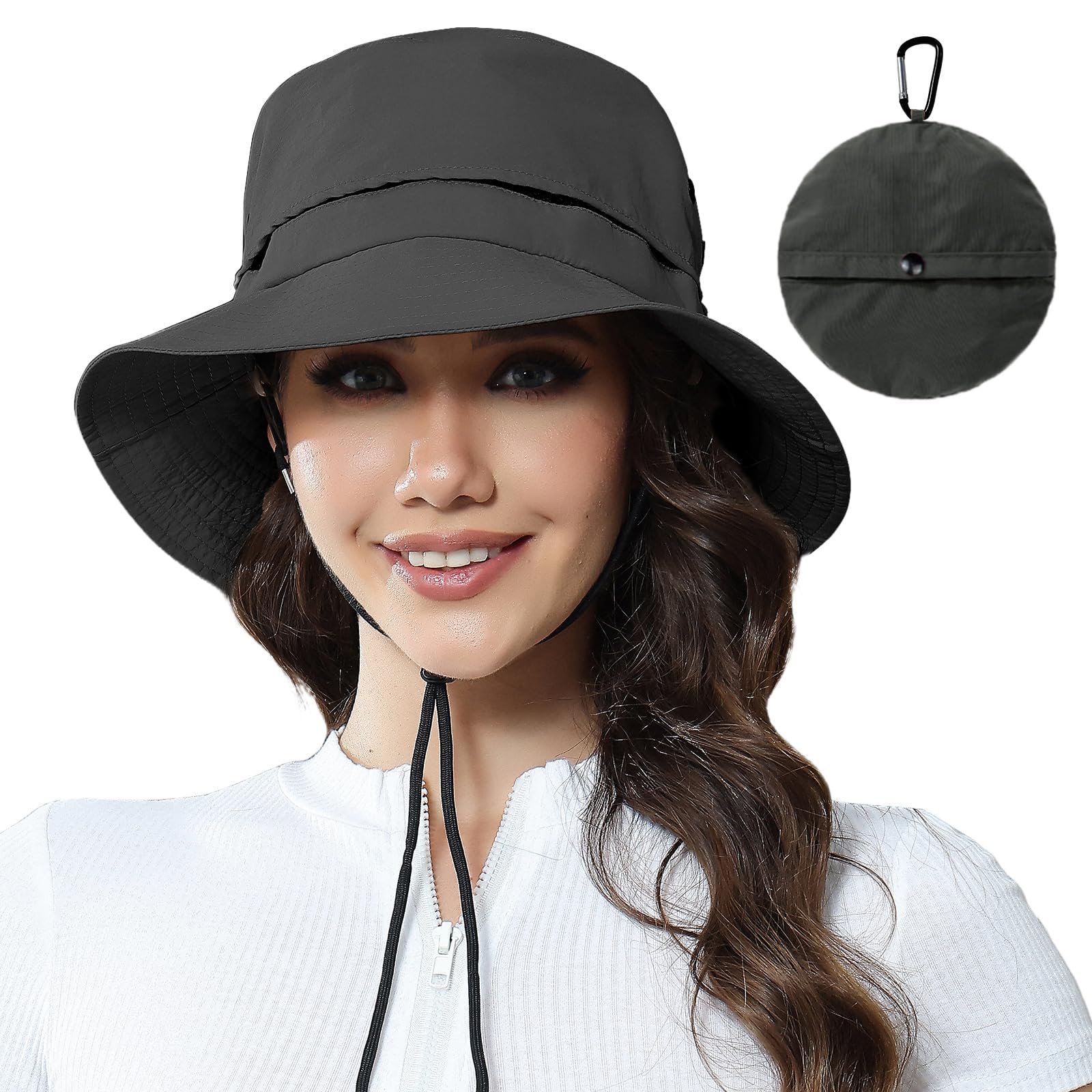 Womens Packable Waterproof Bucket Hat Men UV Protection Sun Hat