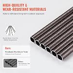 VEVOR Wind Chimes for Outside, 45 in Deep Tone with 6 Tubes, Unique Large Memorial for Anniversary, Amazing Outdoor Decor, Patio, Porch, Garden and Backyard, Bronze