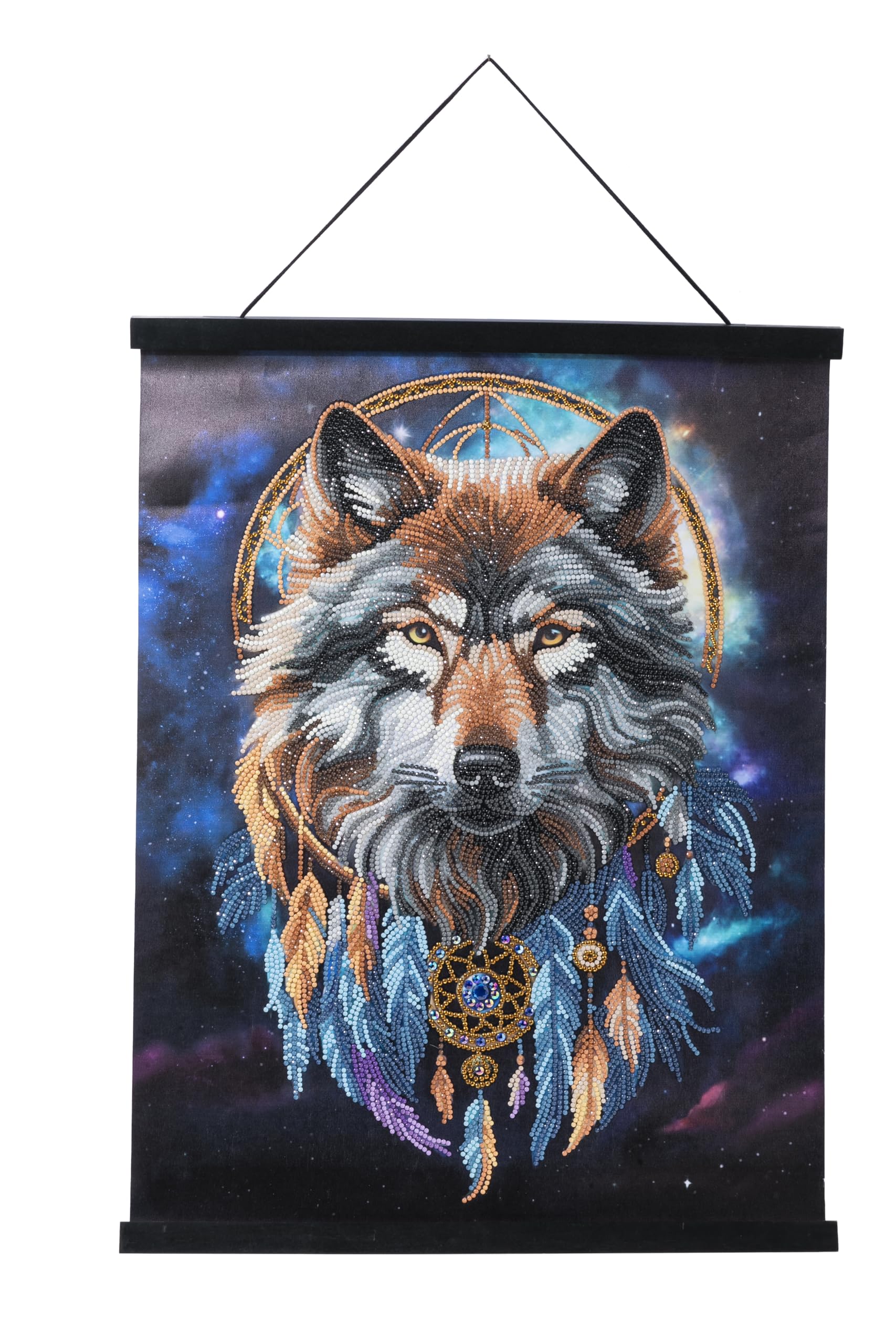 Crystal Art Orange Enchanted Wolf 40 * 50Cm Scroll Kit Craft Buddy