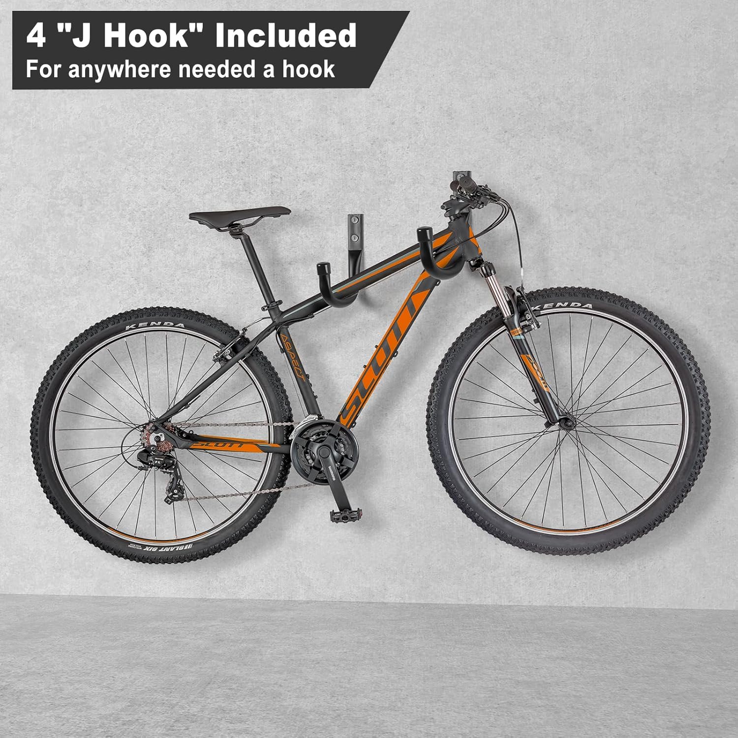 LANDNEOO Garage Hooks, 20-Pack Steel Garage Accessories for Organization and Storage, Heavy Wall Mount Duty Hooks with Anti-Slip Coating for Hanging Ladder, Bike, Power Tools and More Tools, Black - Image 4