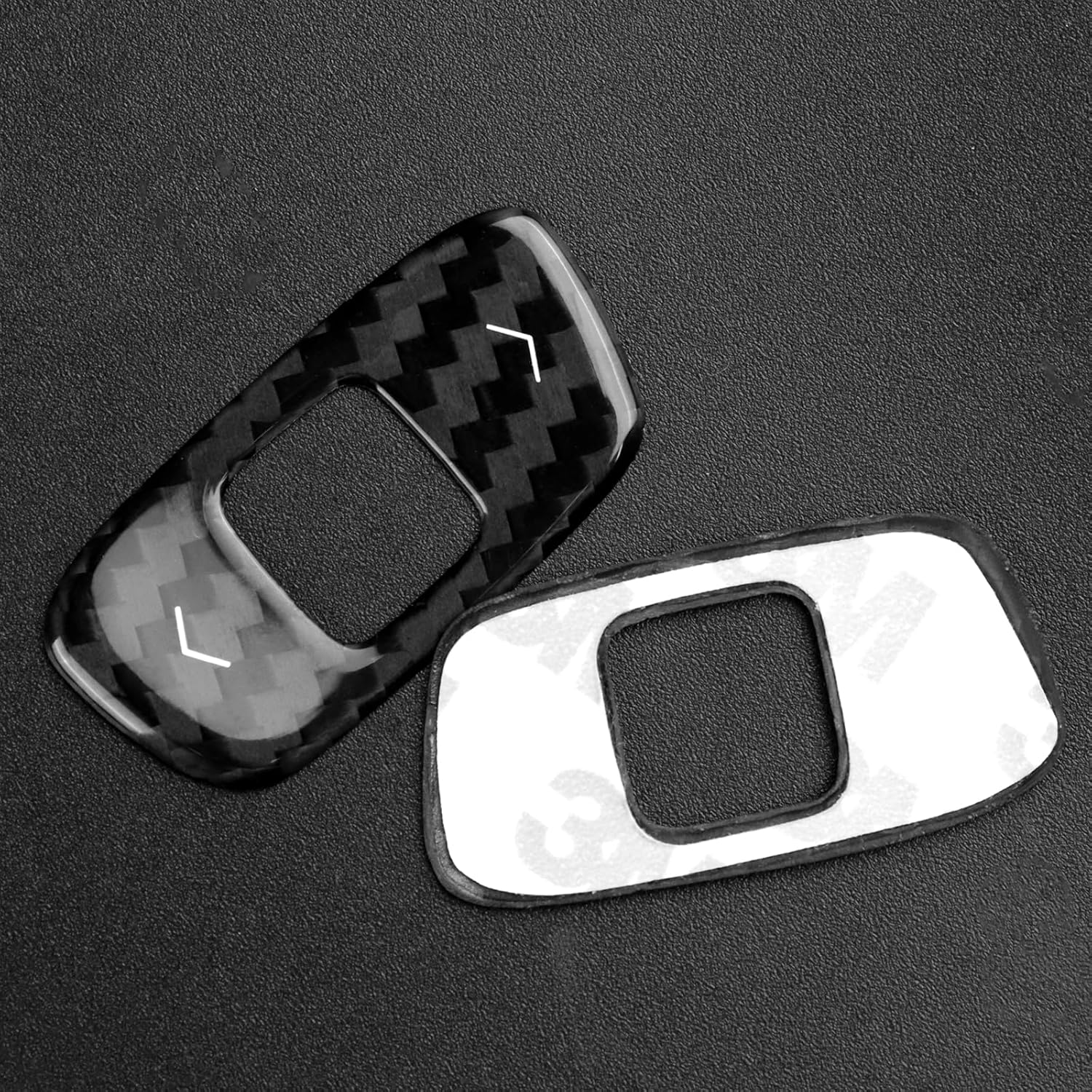 Real Carbon Fiber Steering Wheel Volume Control Button Covers - 2PCS for Corvette C8 2020 2021 2022 2023 2024 2025 Carbon Fiber Accessories, Anti-Scratch Protective Accessories (Black)