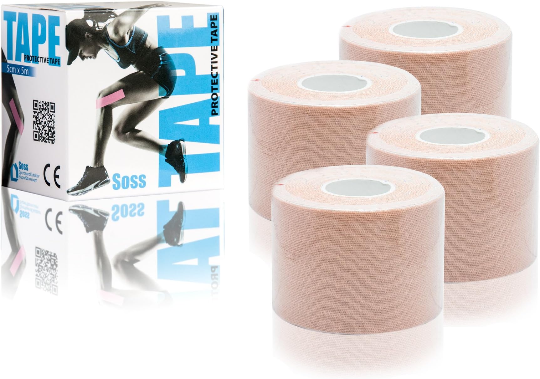 Kinesio Tape - Skin - Injury Support Tape in 4 rolls- Original and Best