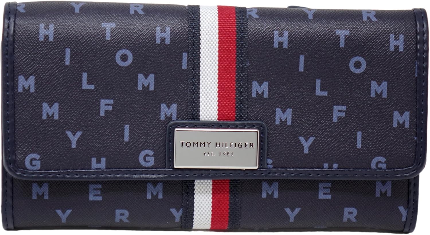Tommy Hilfiger Women's Logo Checkbook Wallet Cluth Bag