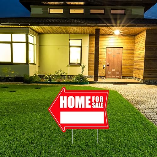 Miniatura 6 de Kigley Letrero de 5 piezas para el hogar en venta con estacas de 12 x 16 pulgadas de doble cara para la venta por el propietario, letrero de