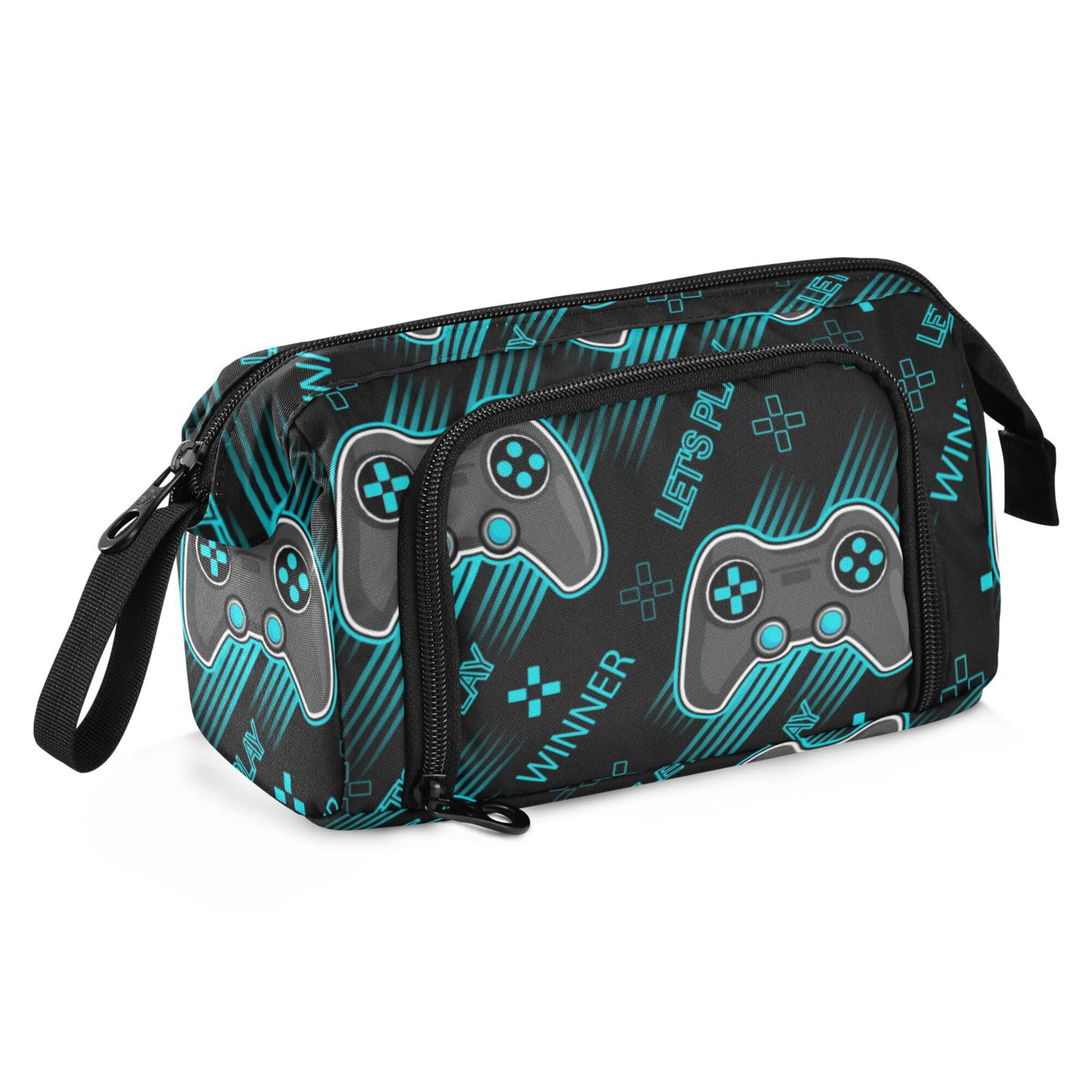 Fisyme Video Games Pencil Case Large Capacity Pencil Pouch Pen Bags Box Big Makeup Pencil Case Organizer