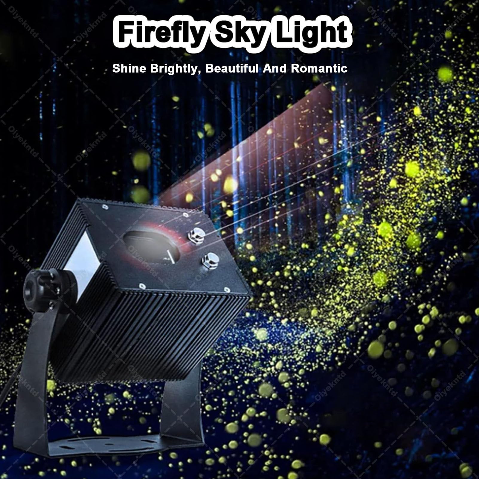Projecteur Laser d'étoiles pour extérieur, Effets Lumineux de lucioles, lumières Laser de Noël, décorations de fêtes pour Jardin, Arbres, Maison, aménagement paysager 30W-Blue
