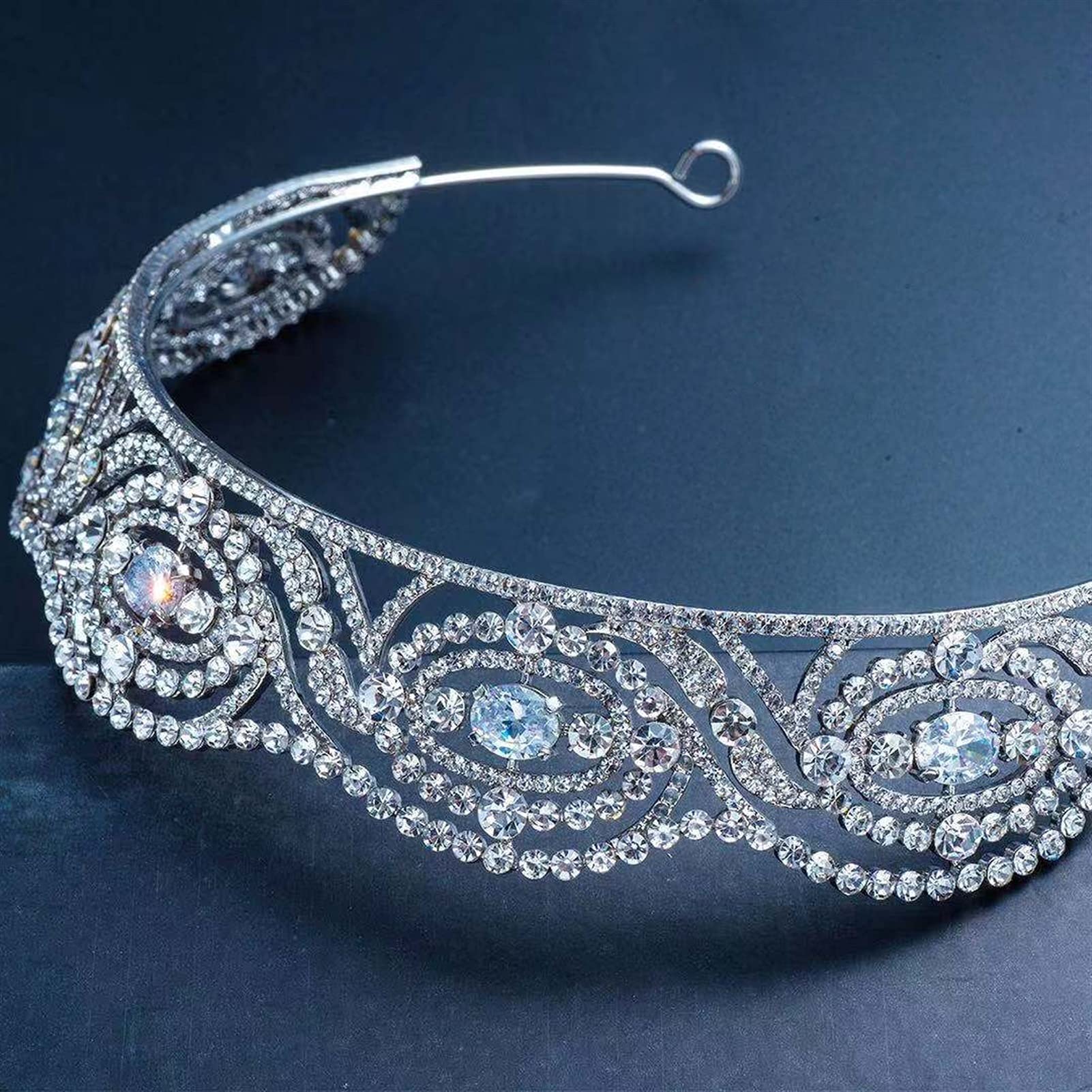 Tocados de Boda Accesorios para el Cabello de la Boda Zirconia Crystal Tiaras y Coronas Diadem Brides Fiesta de cumpleaños DIEADAS Joyas Nupciales Tocado Novia