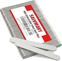 SALVMARY Zebra Nail Files 100/180 Grit 5" Double Sided Disposable Emery Boards 100 Pack Manicure Pedicure Tools