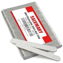 Professional Disposable Zebra Nail Files 100/180 Grit 5 Double Sided Emery Board Manicure Pedicure Tools 100Pcs