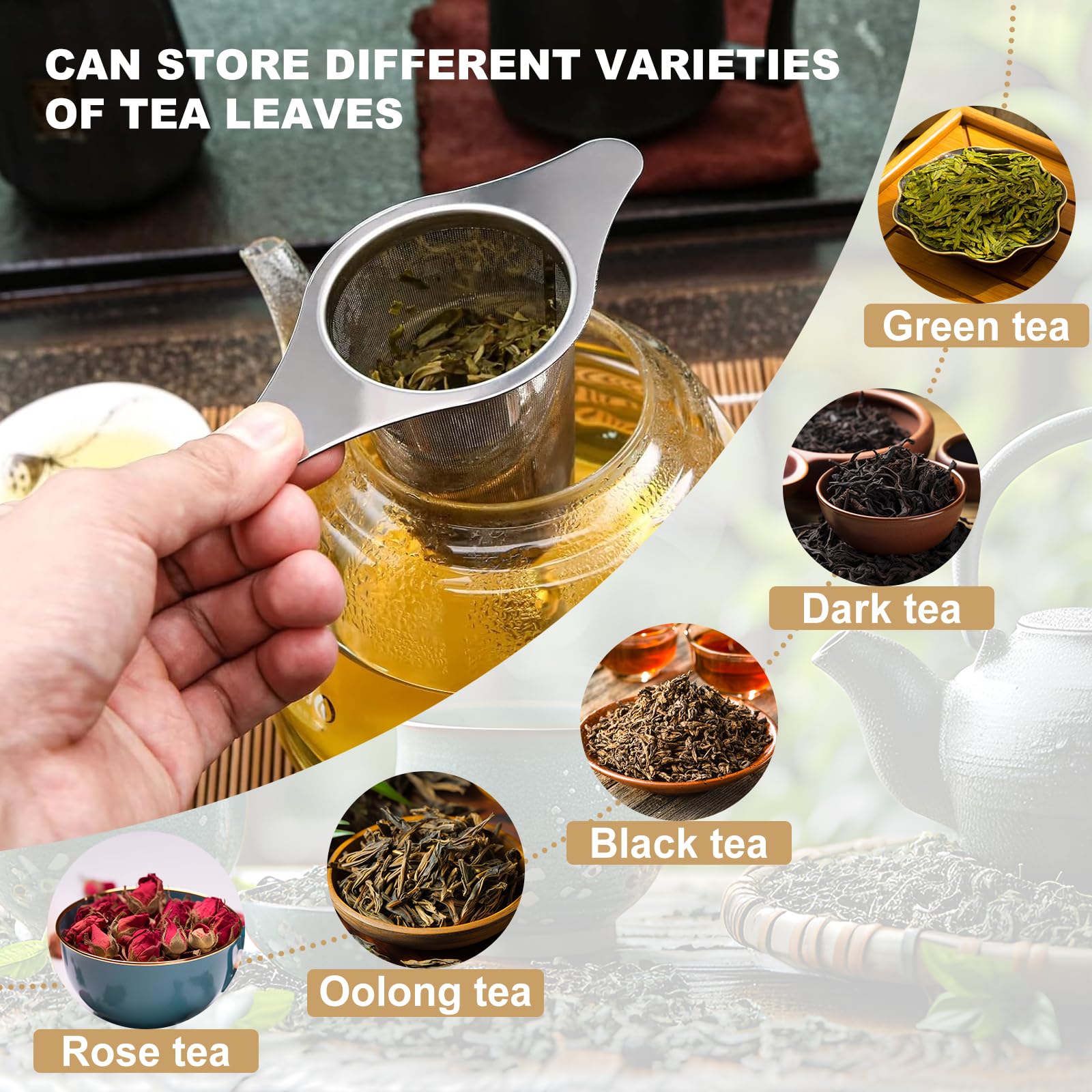 Yoassi ULTRAFINE Infusore Colino Con Doppia Rete Di Filtro Per Tè - Foto 12