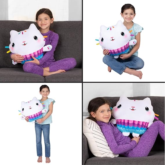 Gabby's Dollhouse Cakey Kids Bedding Super Soft Plush Cuddle Pillow Buddy, (Officially Licensed Product) By Franco