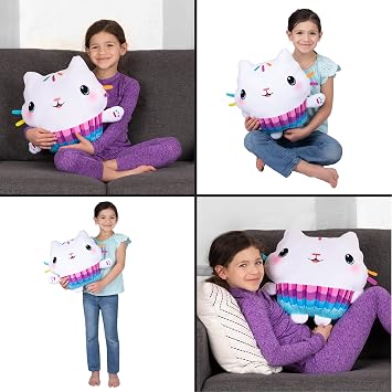 Gabby's Dollhouse Cakey Kids Bedding Super Soft Plush Cuddle Pillow Buddy, (Officially Licensed Product) By Franco