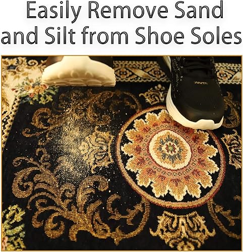 Miniatura 5 de Tapete para interiores para puerta delantera, súper absorbente, de perfil bajo, antideslizante, duradero, para entrada, lavable a máquina, (32 x 20