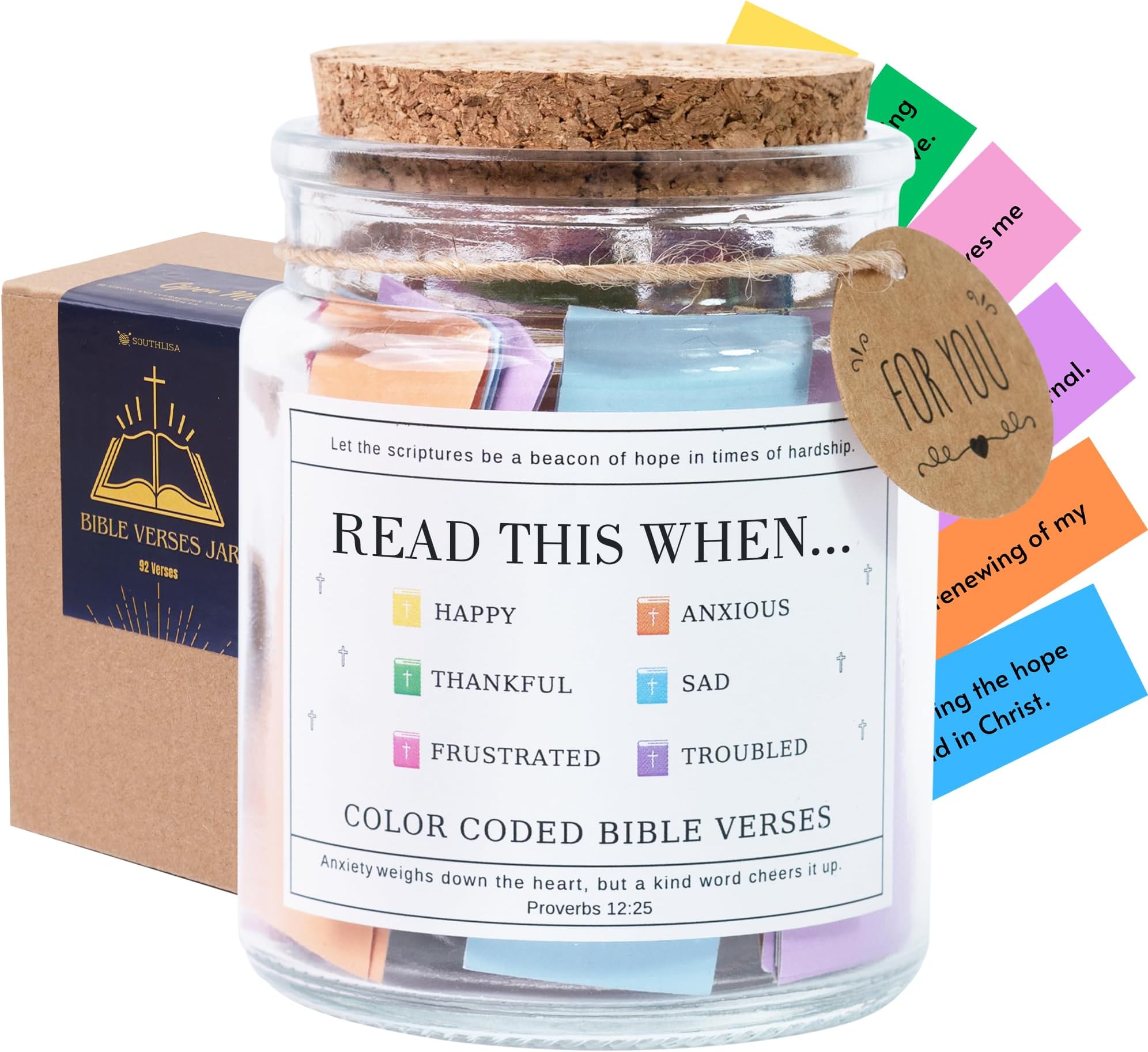 Read This When Bible Verses Jar – Mothers Day Gifts For Mom, Birthday, Christian Gifts for Women, Graduations Gift, Teacher Appreciation Gift