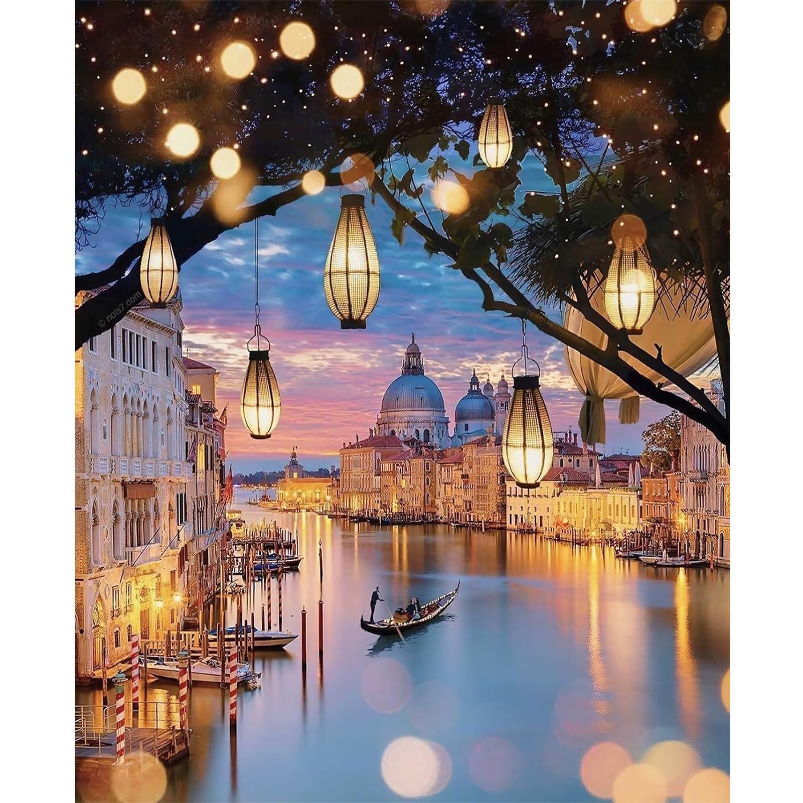 YALKIN Paint by Numbers Kits for Adults, Sea View Painting by Number Kits On Canvas,Without Frame DIY Color Oil Painting Acrylic Paints,Home Wall Decor 16x20in/40x50cm