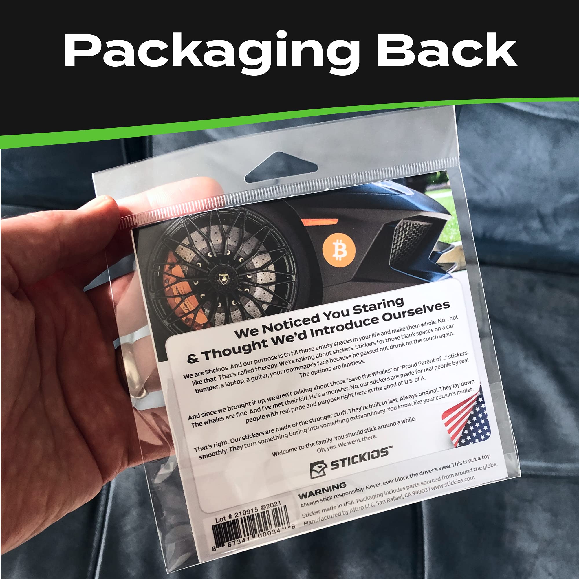 Amazon.co.jp: Stickios ビットコインバンパーステッカー 4.6x4.6インチ 米国製 BTCロゴビニールデカール 車 窓 壁  店舗用 ビットコインステッカー : 車＆バイク