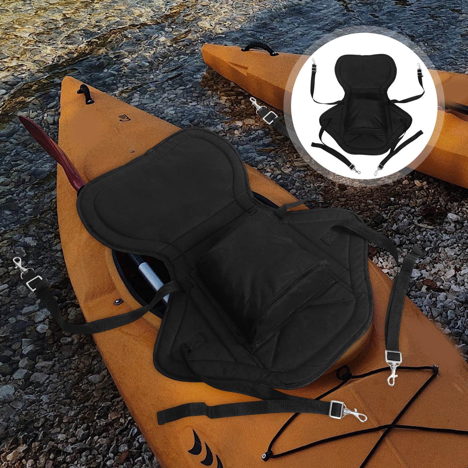 Beavorty Coussin de Dossier Ergonomique pour Siège de Kayak, Rembourrage Confortable, Adapté aux Sorties en Kayak et Planche à Pagaie