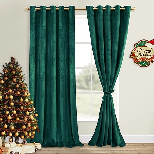 Miniatura 41 de DWCN Cortinas de Terciopelo - Cortinas de Ventana que Oscurecen la Habitación y Bloquean la Luz para Cuarto de Bebé, Dormitorio, Sala de Estar,