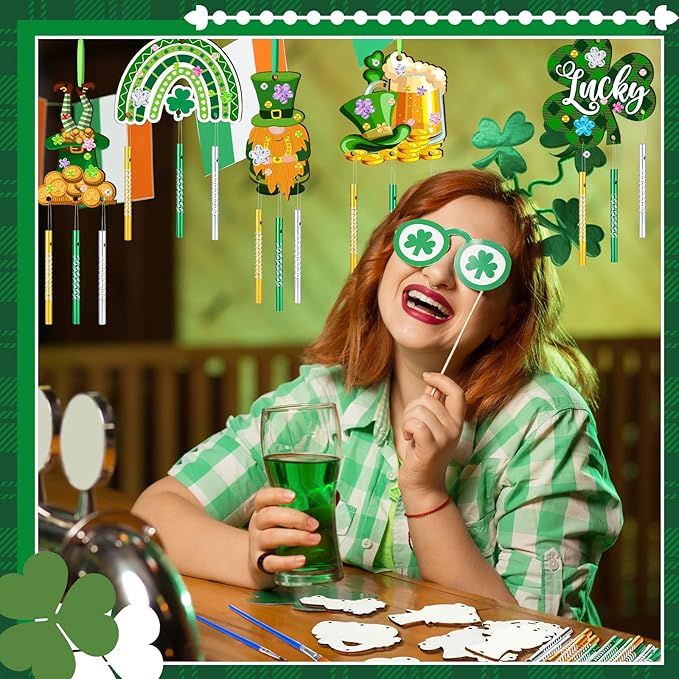 DIY Shamrock Wind Chimes: Lucky St. Patrick's Day Crafts!