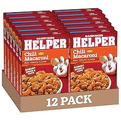 Hamburger Helper Chili Macaroni Pasta Meal (5.2 oz - 12 Pack) No Artificial Flavors, Ready in 3 Easy Steps, Quick Meals for Midweek Dinners, Busy Evenings & Families On-the-Go