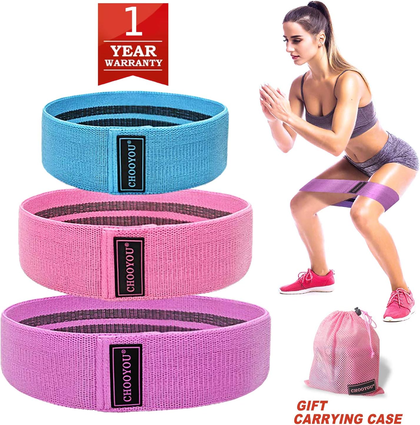 COOBONS Resistance Bands for Legs and Butt Loop Exercise Bands,Hip