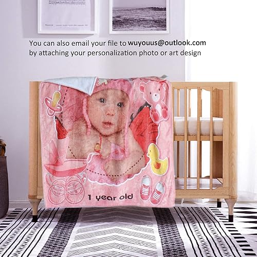 Miniatura 4 de Manta de bebé personalizada con foto de nombre  Mantas de bebé personalizadas para niñas bebés y niñas, manta de franela suave, manta personalizada,