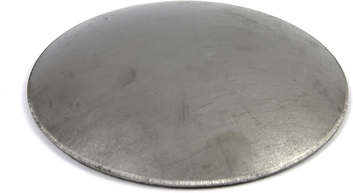 Stahl Schalen, Deckel, Kappe, leicht gewölbt, rund. Oberfläche blank ...