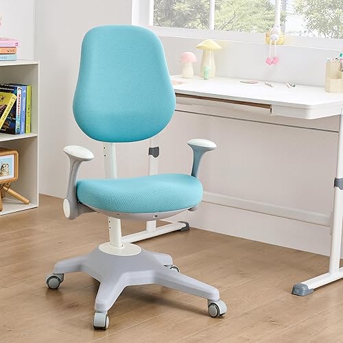 Miniatura 10 de ERIYA Silla de escritorio para niños, silla ergonómica: altura ajustable, soporte de respaldo doble, multifuncional para estudio/trabajo/comedor