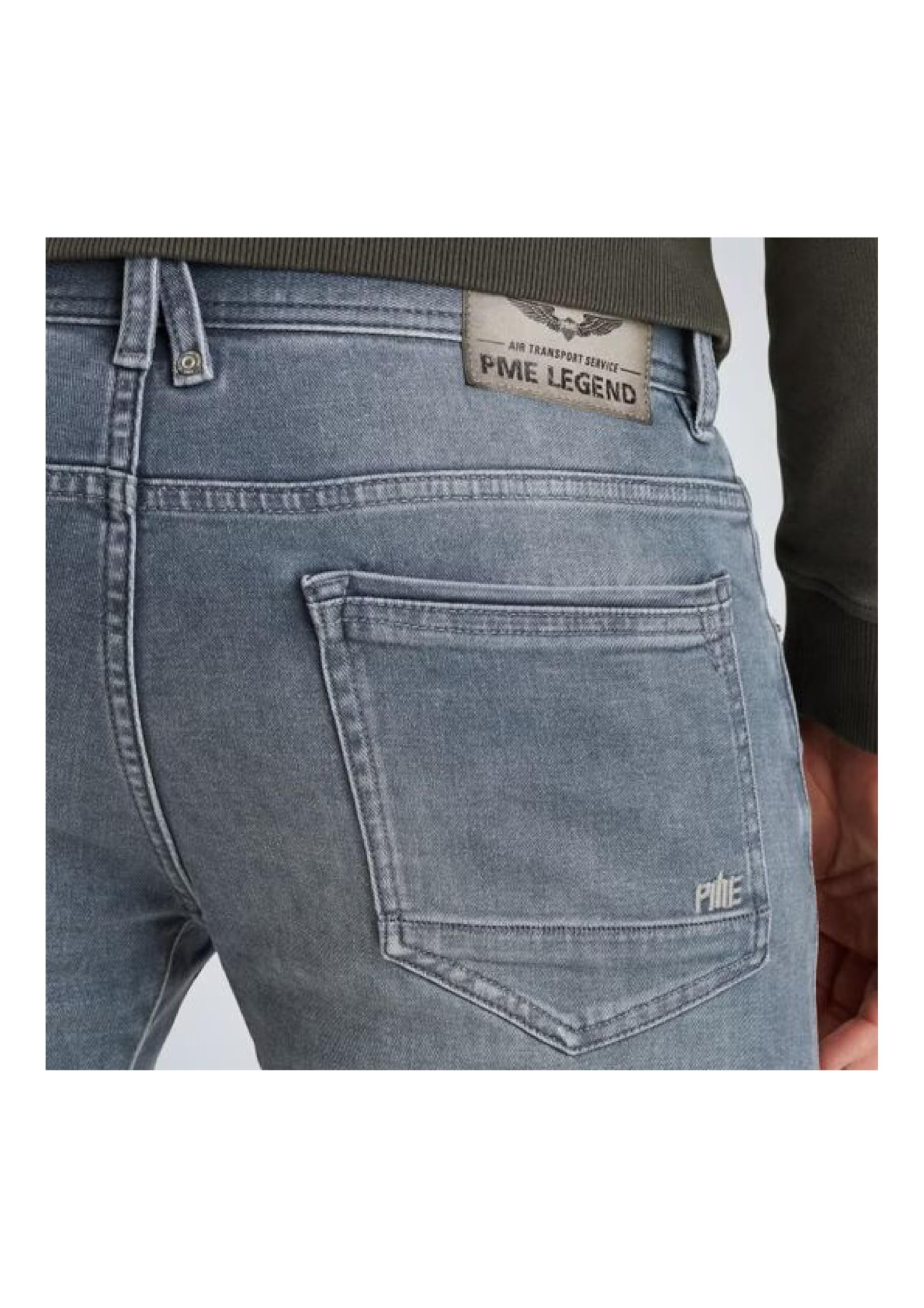 PME Legend Herren Jeans TAILWHEEL - Low Waist - Slim Fit - Grau Blau W29-W40