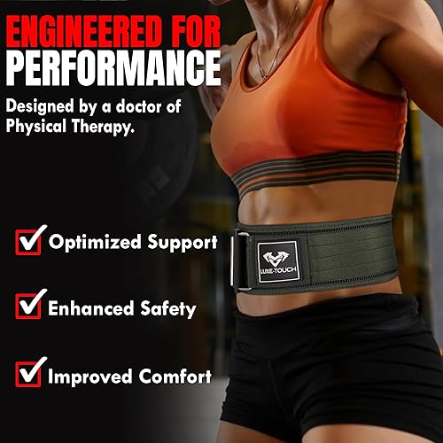 Miniatura 9 de Cinturón de levantamiento de pesas de nailon de 4 pulgadas con hebilla de liberación rápida, cinturón para entrenamiento cruzado, culturismo,