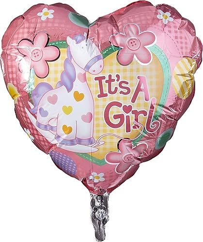 Qualatex Pioneer Balloon Company 91297.0 It's A Girl - Globo de aluminio suave para poni, 18.0 in, multicolor