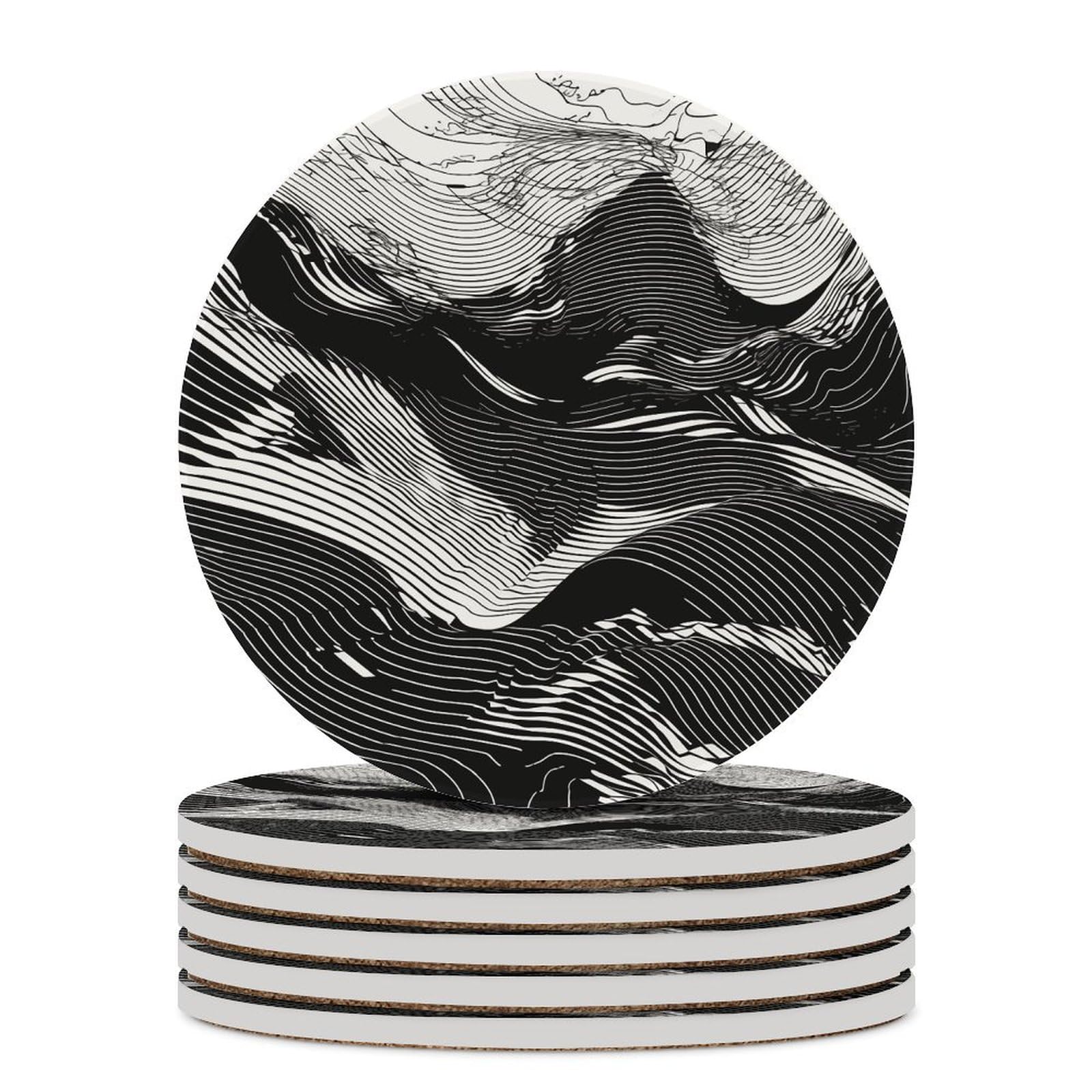 Dessous de verre à lignes ondulées pour embellir vos apéritifs et pauses café de salon