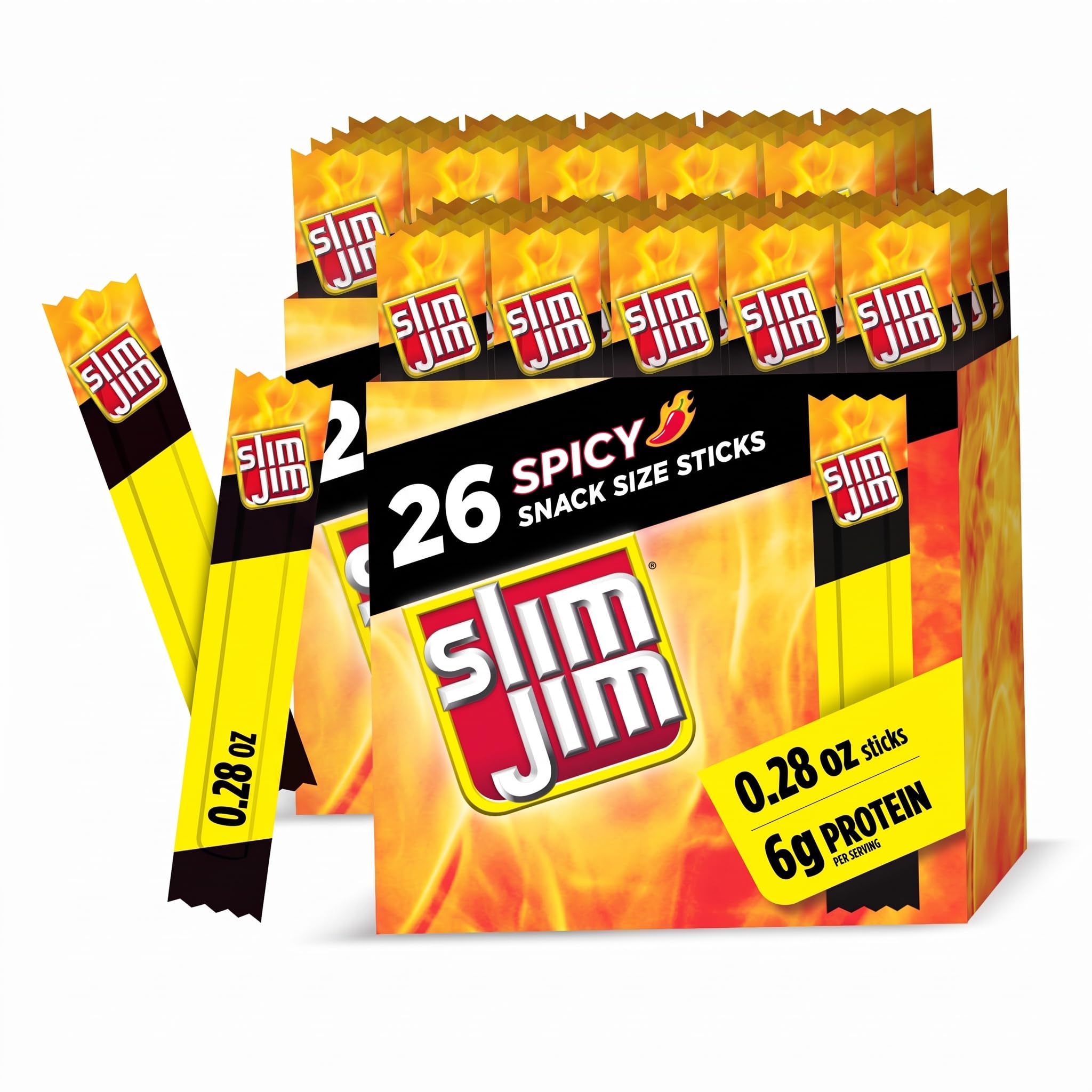 Smoked Meat Sticks by Slim Jim – 7.28 Ounce (Pack of 2)
