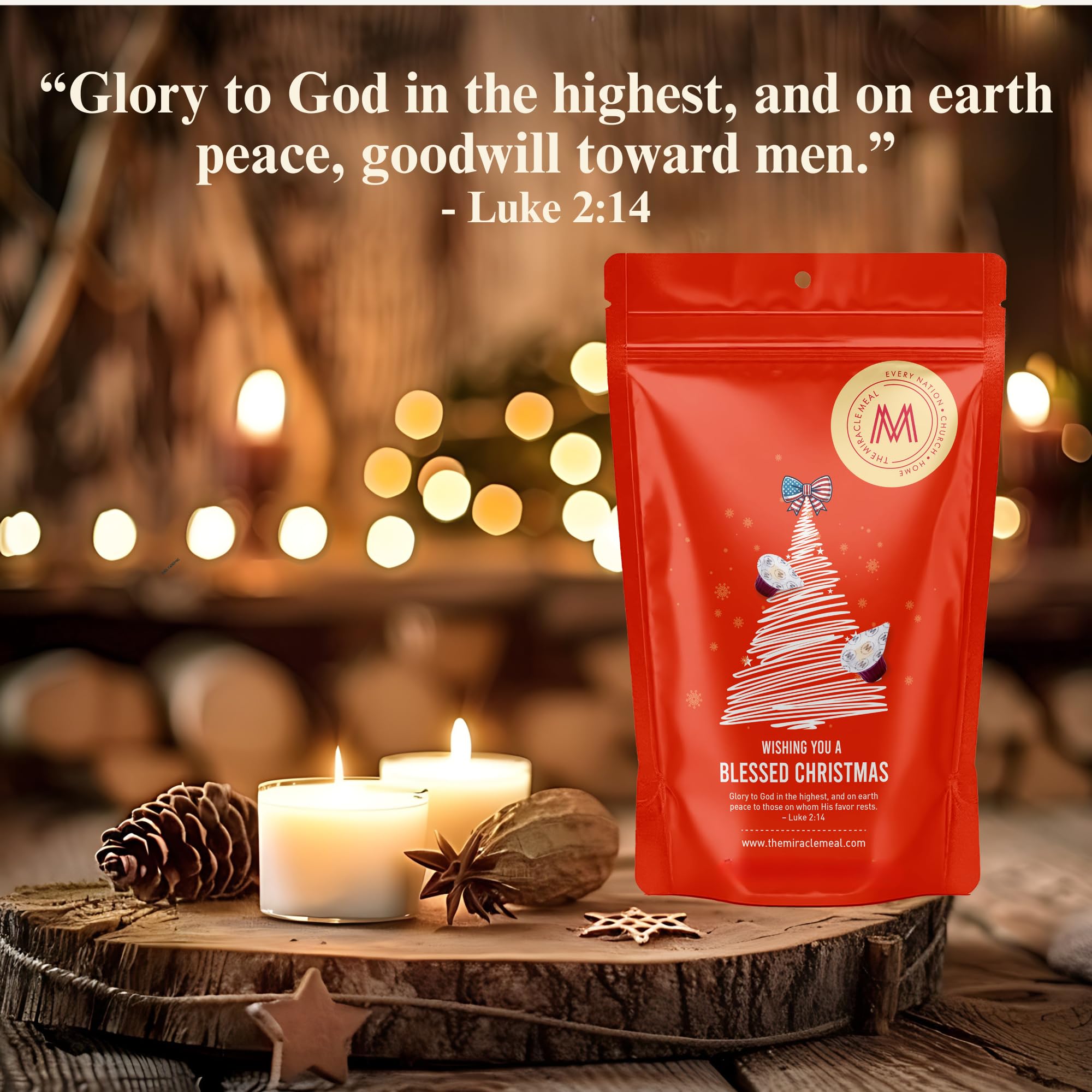 Christmas Edition Communion Cups | The Miracle Meal – 20 Pre-Filled Cups with Juice & Wafer | Celebrate Faith & Joy
