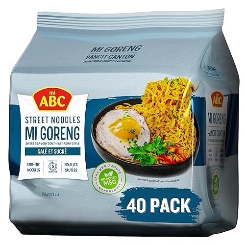 Miniatura 3 de ABC Mi Goreng Classic Stir Fry Street - Fideos callejeros, 12.3 onzas (paquete de 20), ramen instantáneo indonesio dulce y salado, 0.27 onzas de