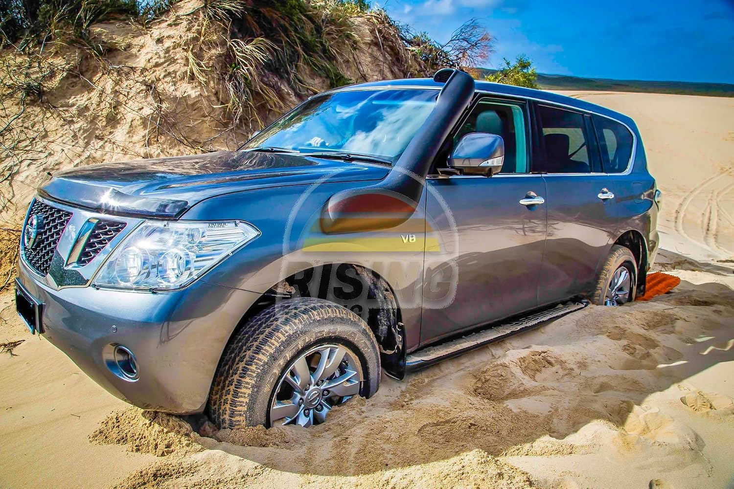 RisingTuning Auto Snorkel Kit Compatible with Nissan Patrol Y62 V8 5.6 VK56VD / VK56DE V6 4.0 VQ40DE Air Ram Intake 2010-2017