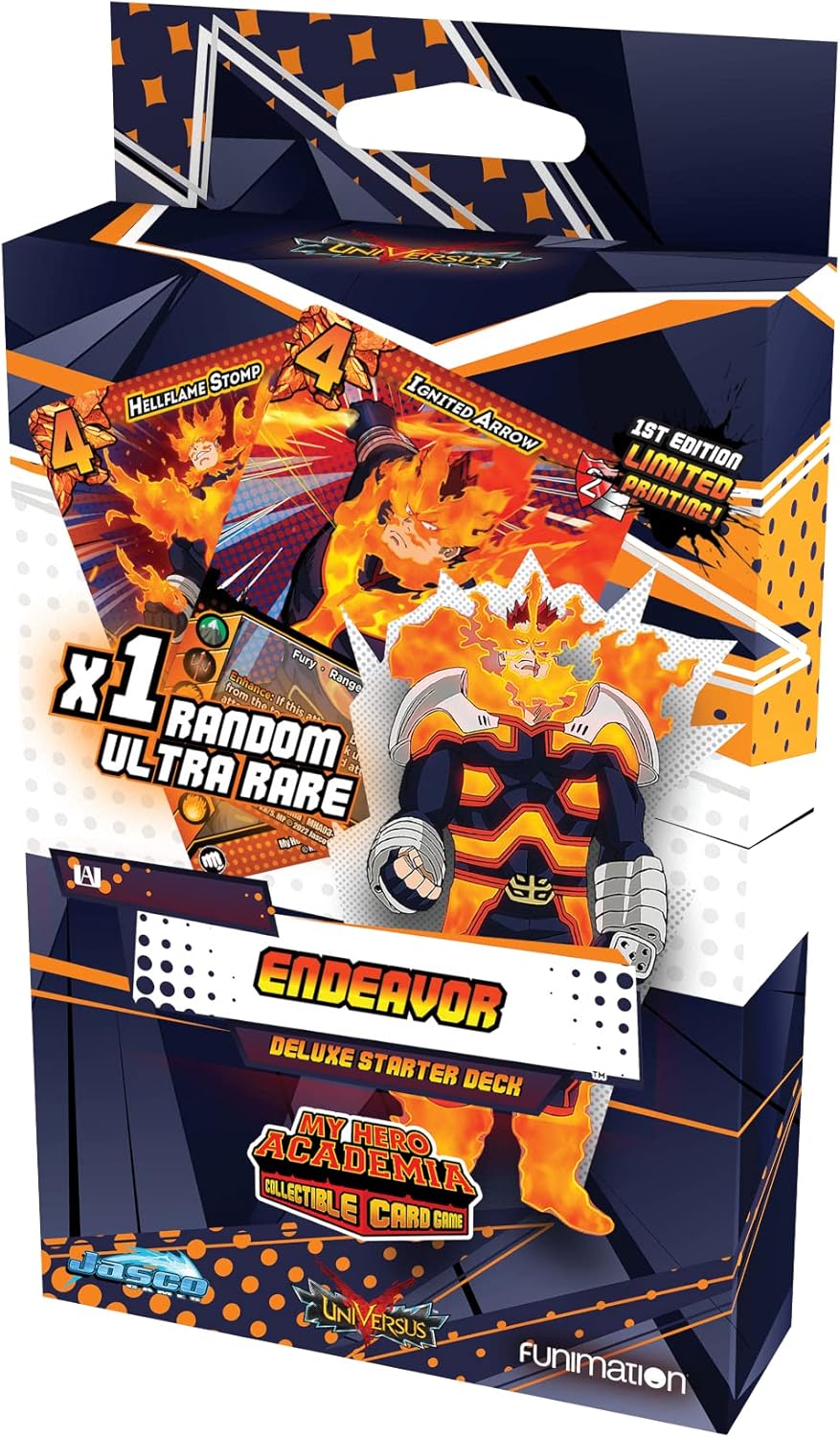 Jasco Games My Hero Academia Collectible Card Game Series 3 Endeavor Starter Deck | Trading Card Game for Adults and Teens | Ages 14+ | 2 Players | Average Playtime 20-30 Minutes | Made