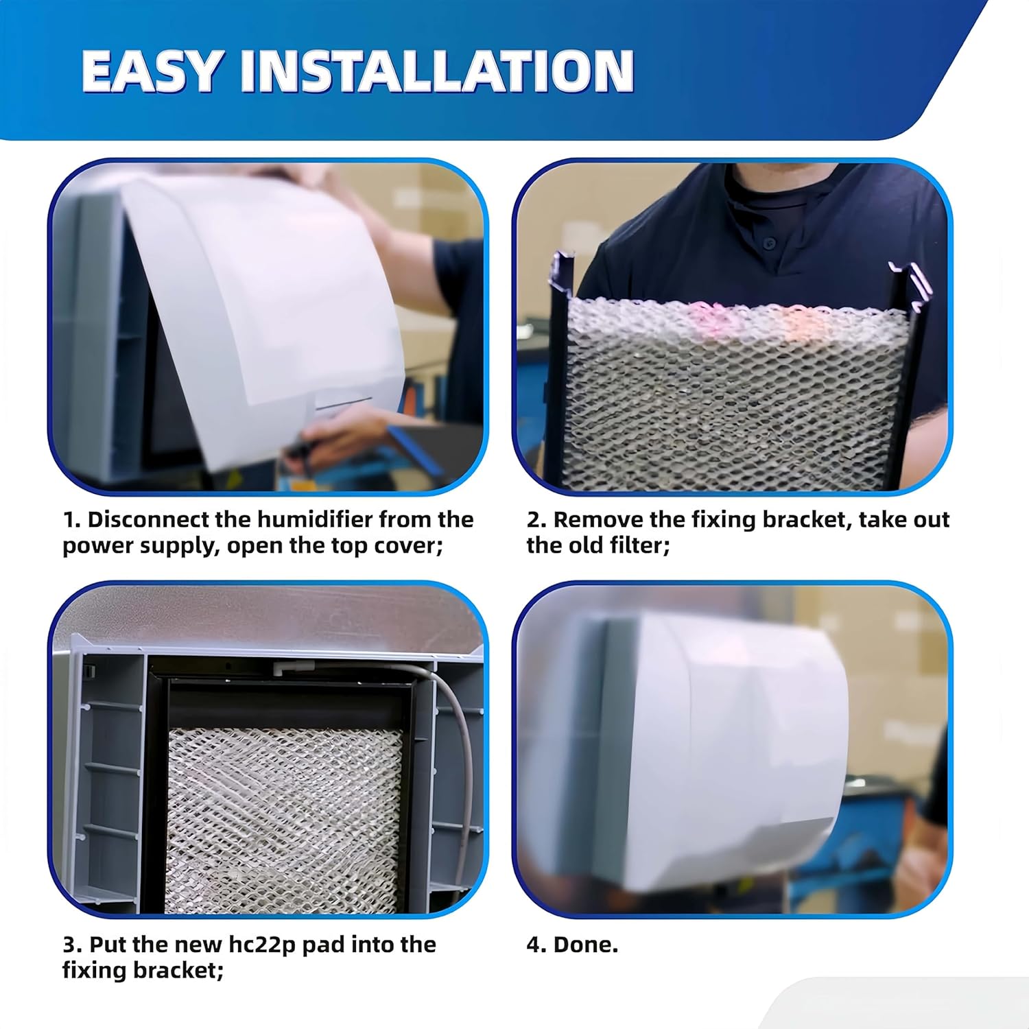 2-Pack 10 Water Panel Replacement Humidifier Filter Fits Honeywell HE100, HE150, HE220, HE225 HE240 HC22A1007 Compatible with Aprilaire Whole-House Humidifier Models 110, 220, 500, 500A, 500M, 550.