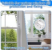 Vista 2 de Window Lock, 8 Sets Sliding Window Locks Security Up and Down Window, Window Stoppers for Vertical & Horizontal Windows, Childproof Safety Window