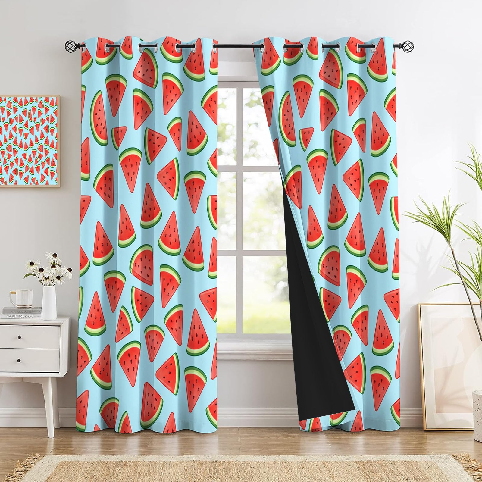 Rideaux occultants thermiques pastèque anti-lumière chambre