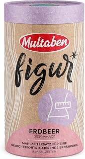 Multaben Diät Shake Erdbeere – proteinreicher Abnehm Shake, 440g | Eiweiß-Diät – Mit Vitaminen & Mineralstoffen – Sättigend – Hochwertiger Nahrungsersatz