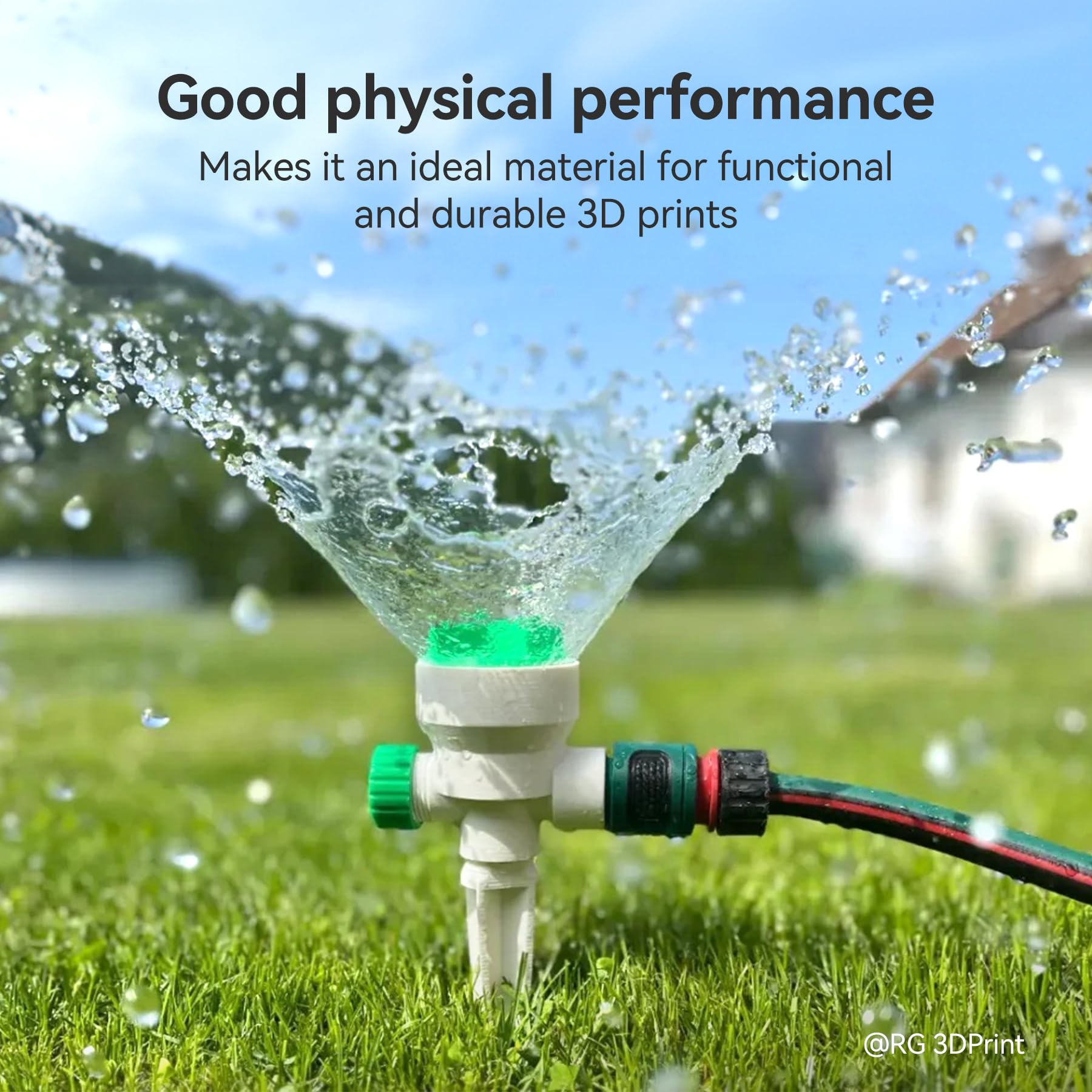 TECBEARS Filament ABS 1,75 mm, 1 kg, biały, wysoka wytrzymałość i wstrząsy, odporny na wysoką temperaturę, filament do drukarki 3D, dokładność wymiarowa +/-0,03 mm, szpula 1kg (2,2 funta)